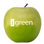 Obst mit essbarem Logo
